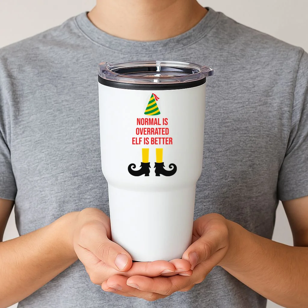 Elf Legs Funny Christmas Quote Matching Family 20oz Tumbler - Front 1
