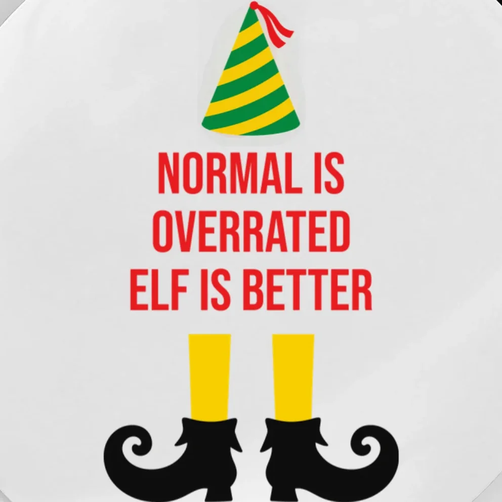 Elf Legs Funny Christmas Quote Matching Family Magnet - Front - Close-up