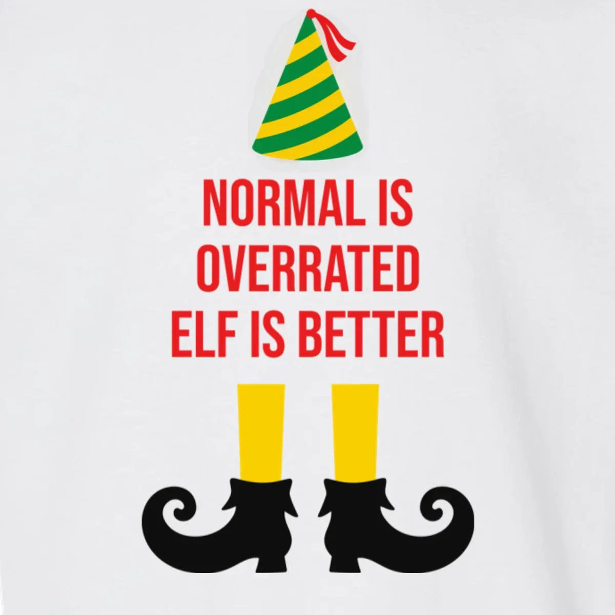 Elf Legs Funny Christmas Quote Matching Family Toddler Sweatshirt - Front - Close-up