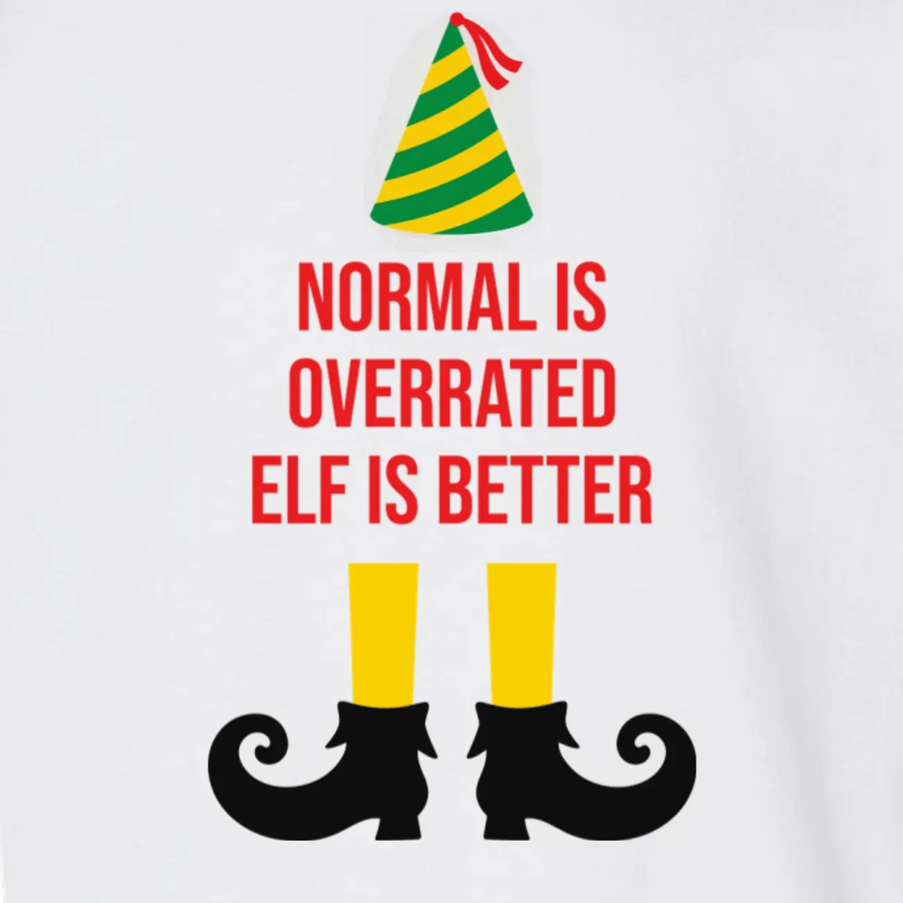 Elf Legs Funny Christmas Quote Matching Family Toddler Sweatshirt - Front - Close-up