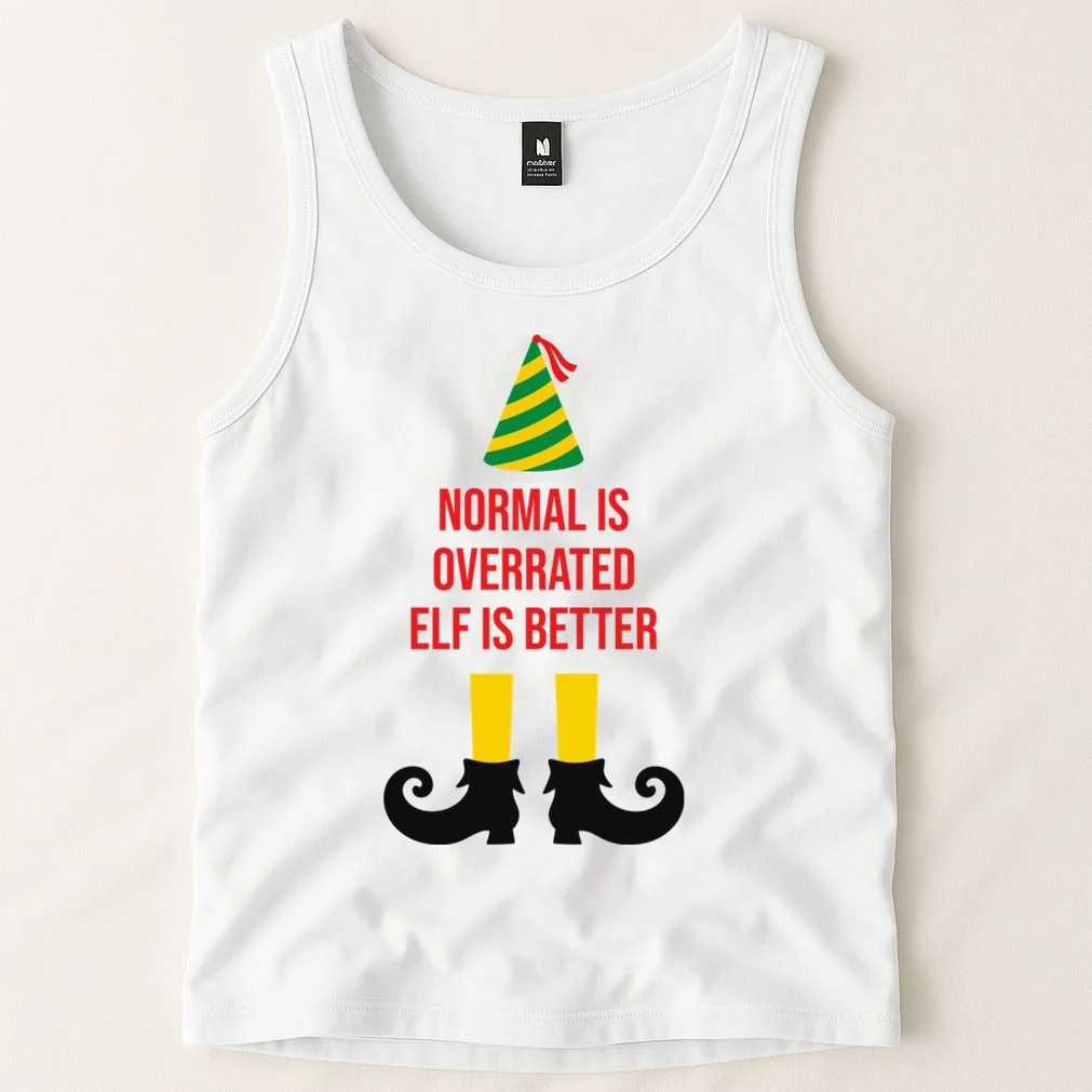 Elf Legs Funny Christmas Quote Matching Family Men's Tank Top - Front 1