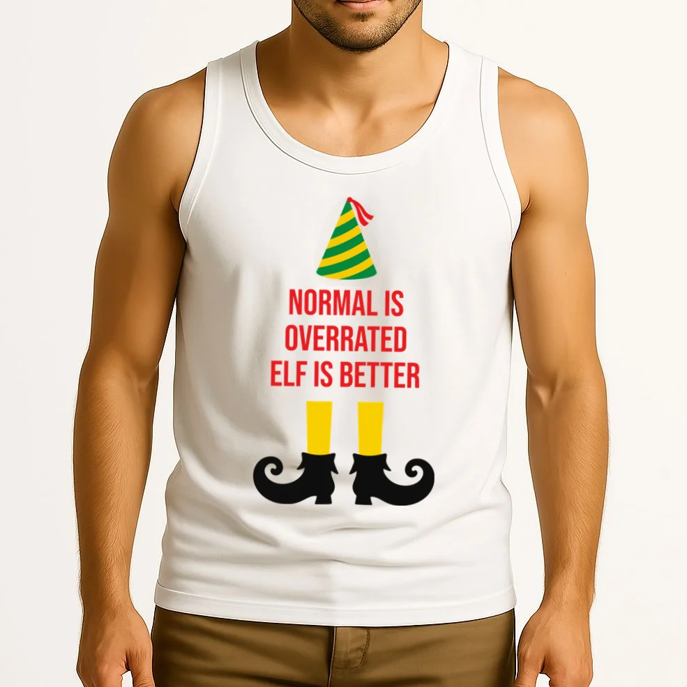 Elf Legs Funny Christmas Quote Matching Family Men's Tank Top - Front 2