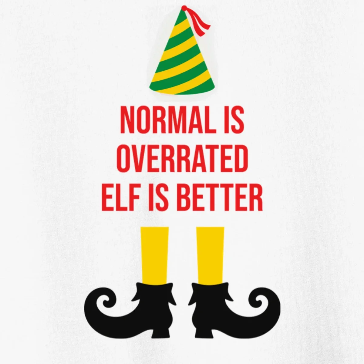 Elf Legs Funny Christmas Quote Matching Family Toddler T-Shirt - Front - Close-up