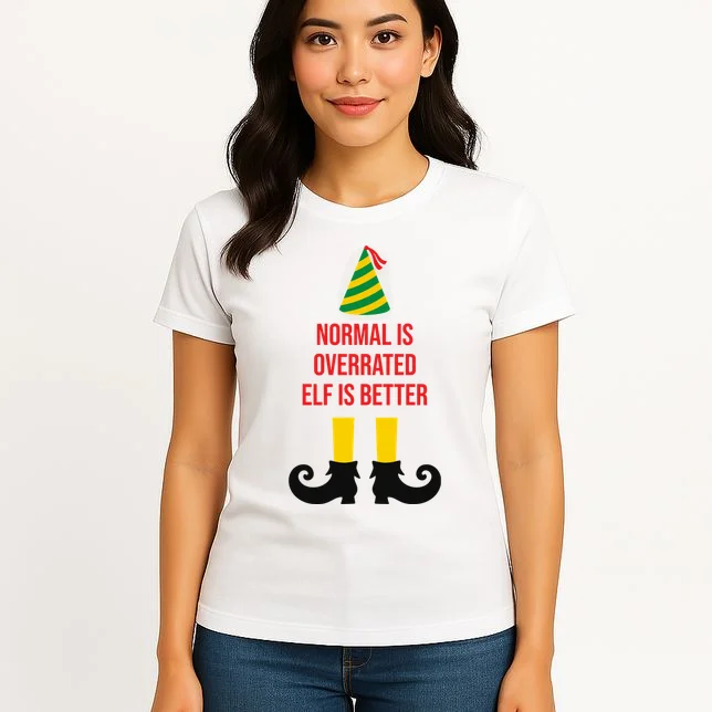 Elf Legs Funny Christmas Quote Matching Family Women's T-Shirt - Front 3