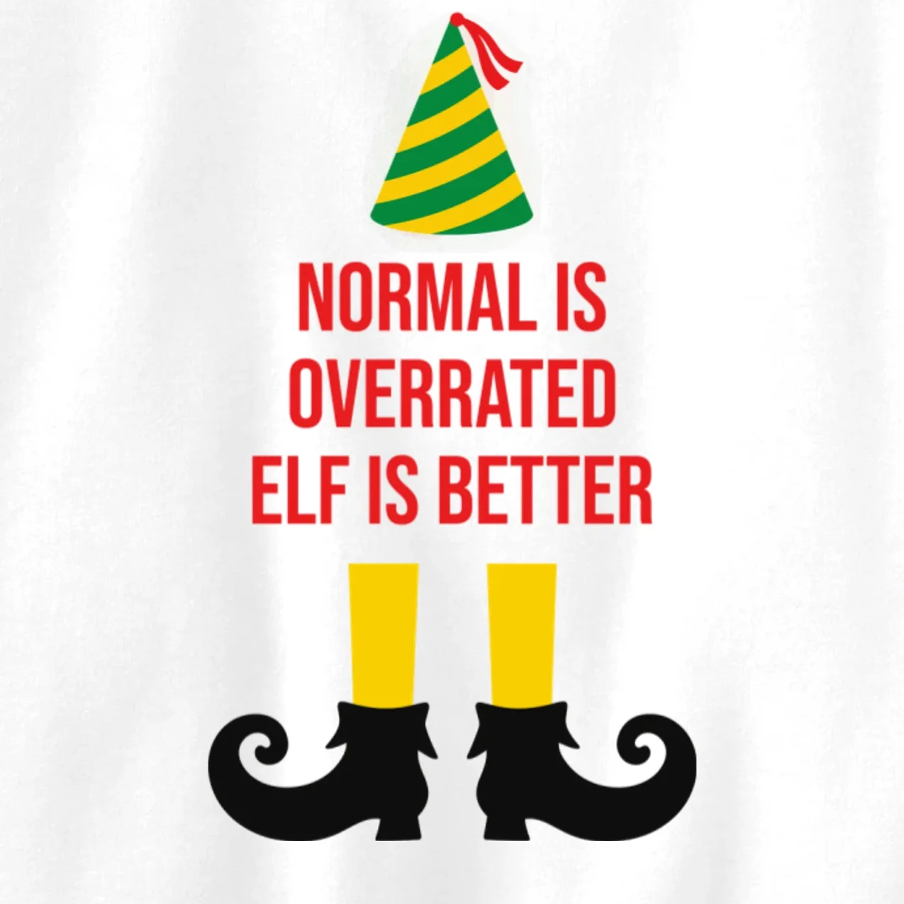 Elf Legs Funny Christmas Quote Matching Family Kids Sweatshirt - Front - Close-up