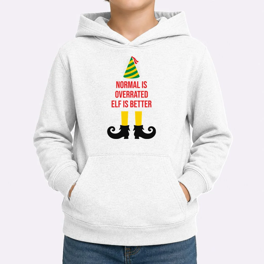 Elf Legs Funny Christmas Quote Matching Family Kids Hoodie - Front 1