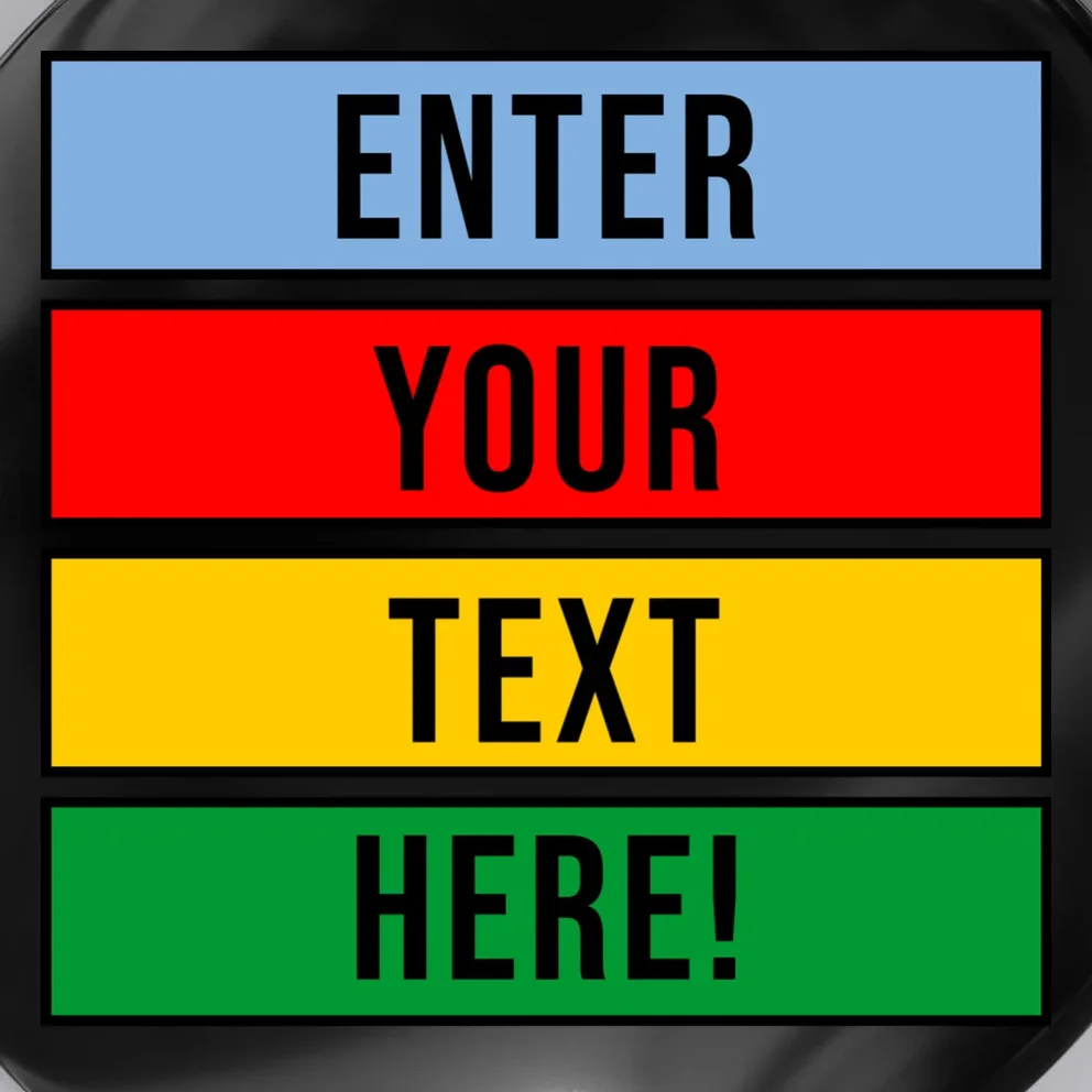 ENTER YOUR TEXT HERE! Custom Colorful Rectangles Personalized Button - Front - Close-up