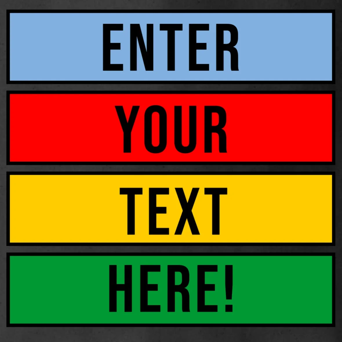 ENTER YOUR TEXT HERE! Custom Colorful Rectangles Personalized Tote Bag - Front - Close-up