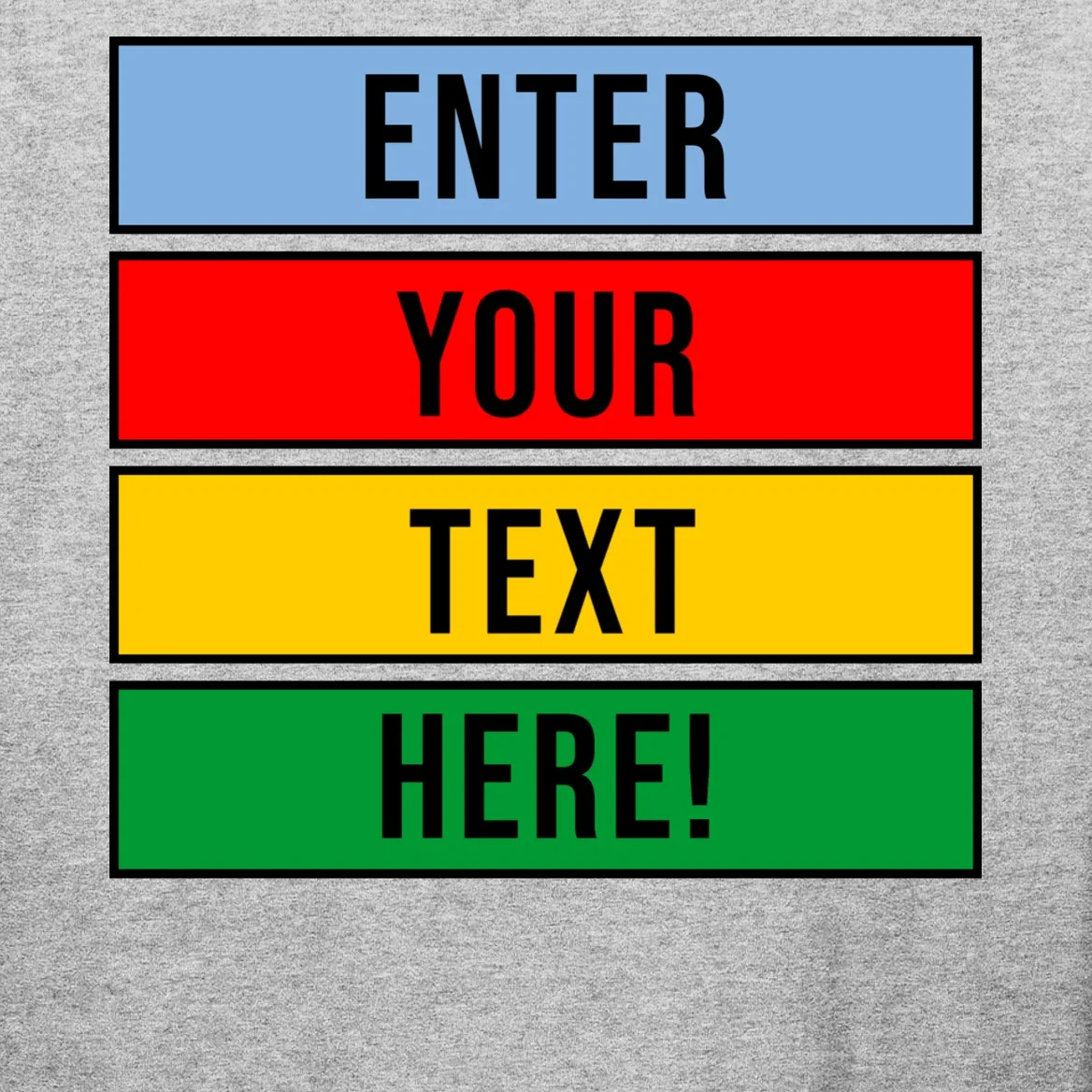ENTER YOUR TEXT HERE! Custom Colorful Rectangles Personalized Men's Long Sleeve Shirt - Front - Close-up