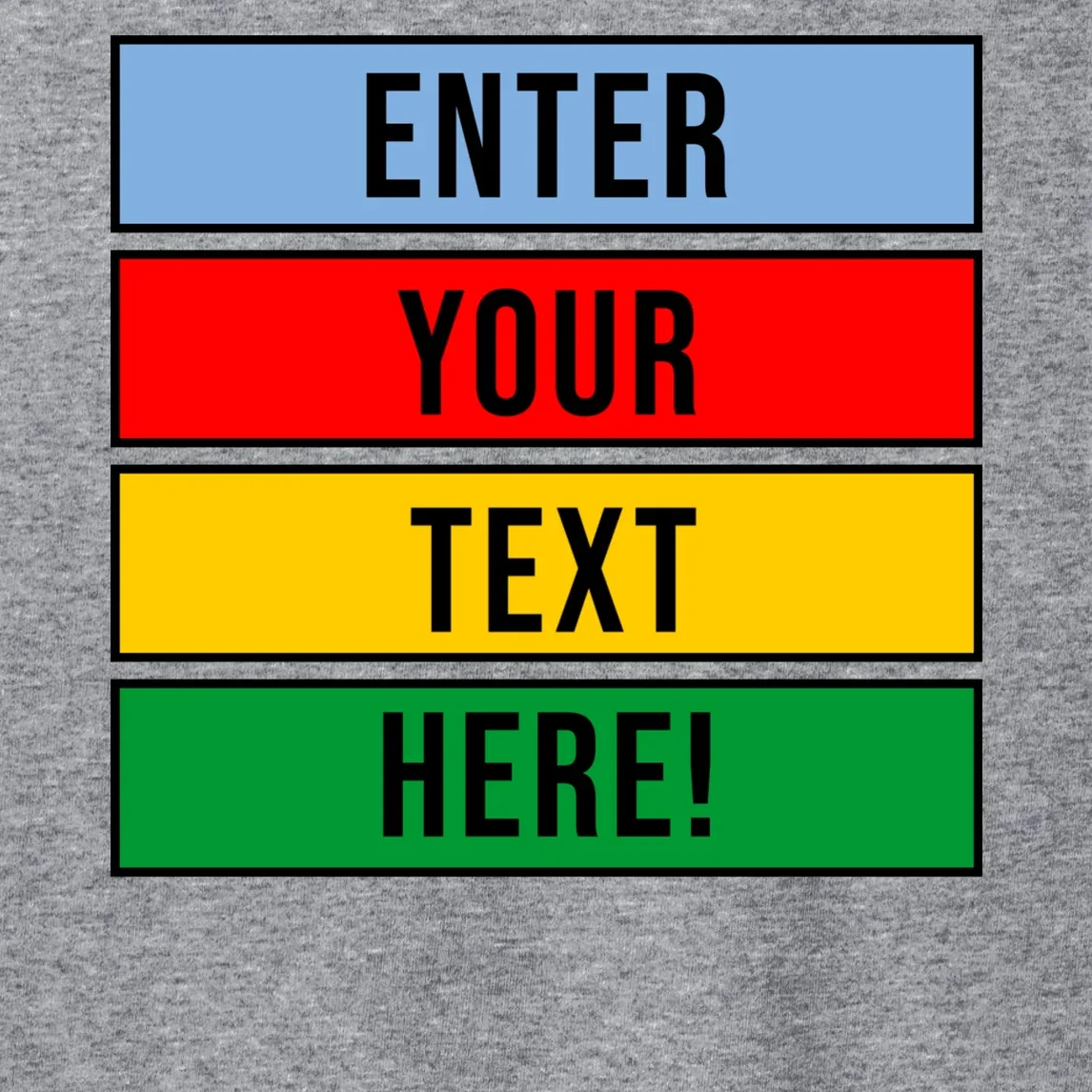 ENTER YOUR TEXT HERE! Custom Colorful Rectangles Personalized Women's Tank Top - Front - Close-up