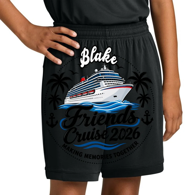 Friends Cruise 2026 – Personalized Cruise Trip & Friendship Design Kids Shorts - Front 1