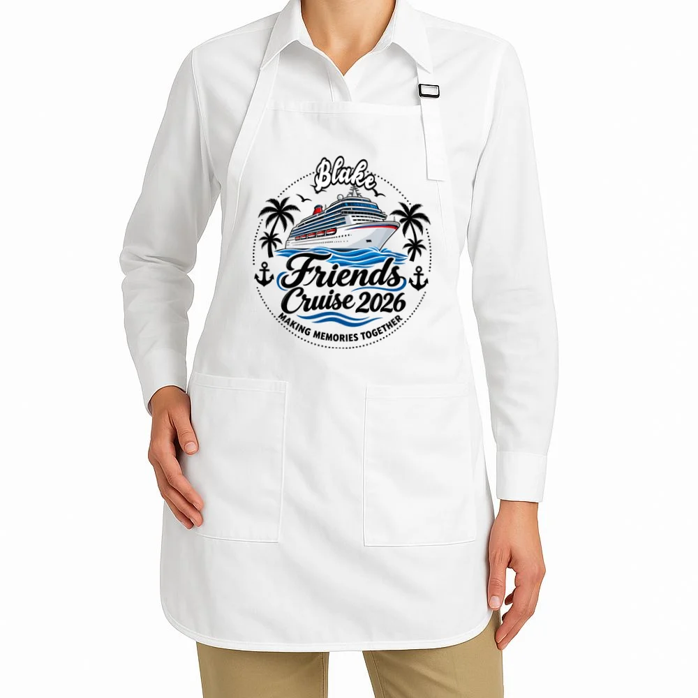 Friends Cruise 2026 – Personalized Cruise Trip & Friendship Design Apron - Front 1