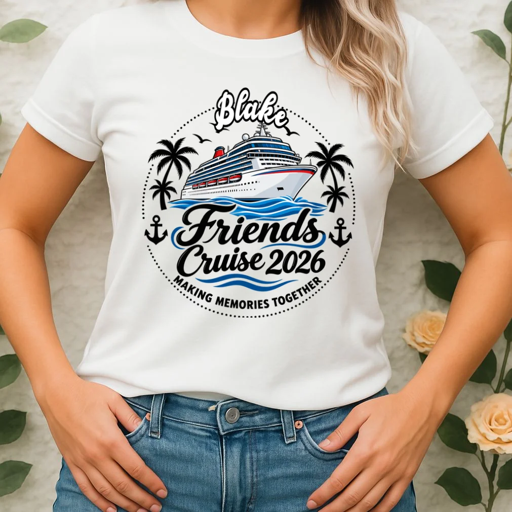 Friends Cruise 2026 – Personalized Cruise Trip & Friendship Design Women's T-Shirt - Front 1