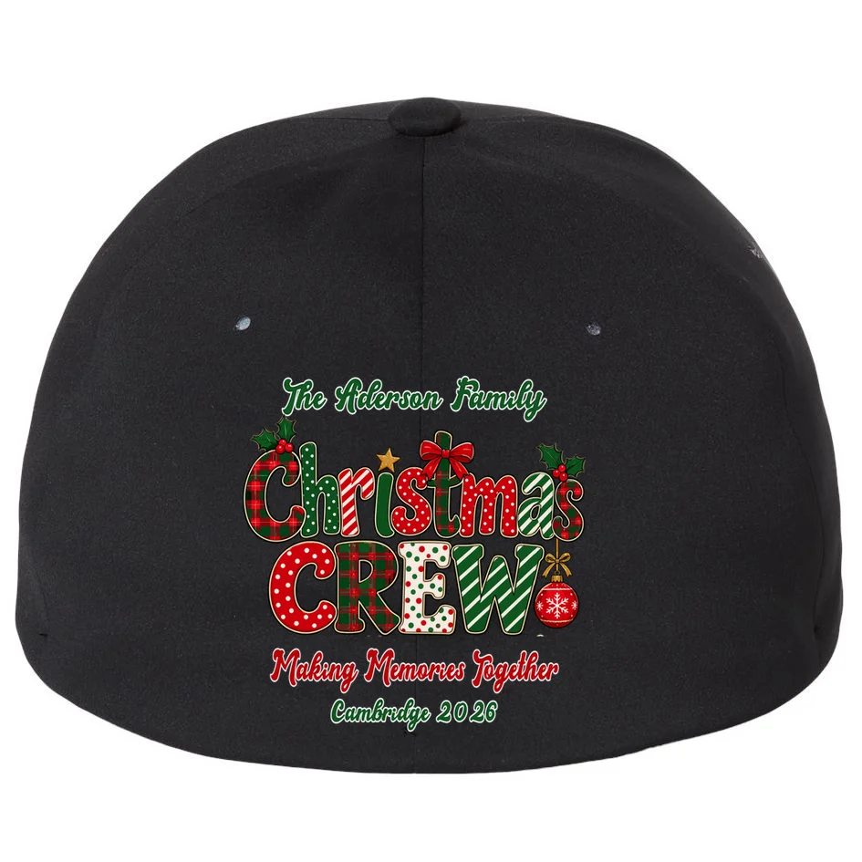 Family Christmas Crew Making Memories Together 2026 Flexfit Men's Snapback Hat - Back - Close-up