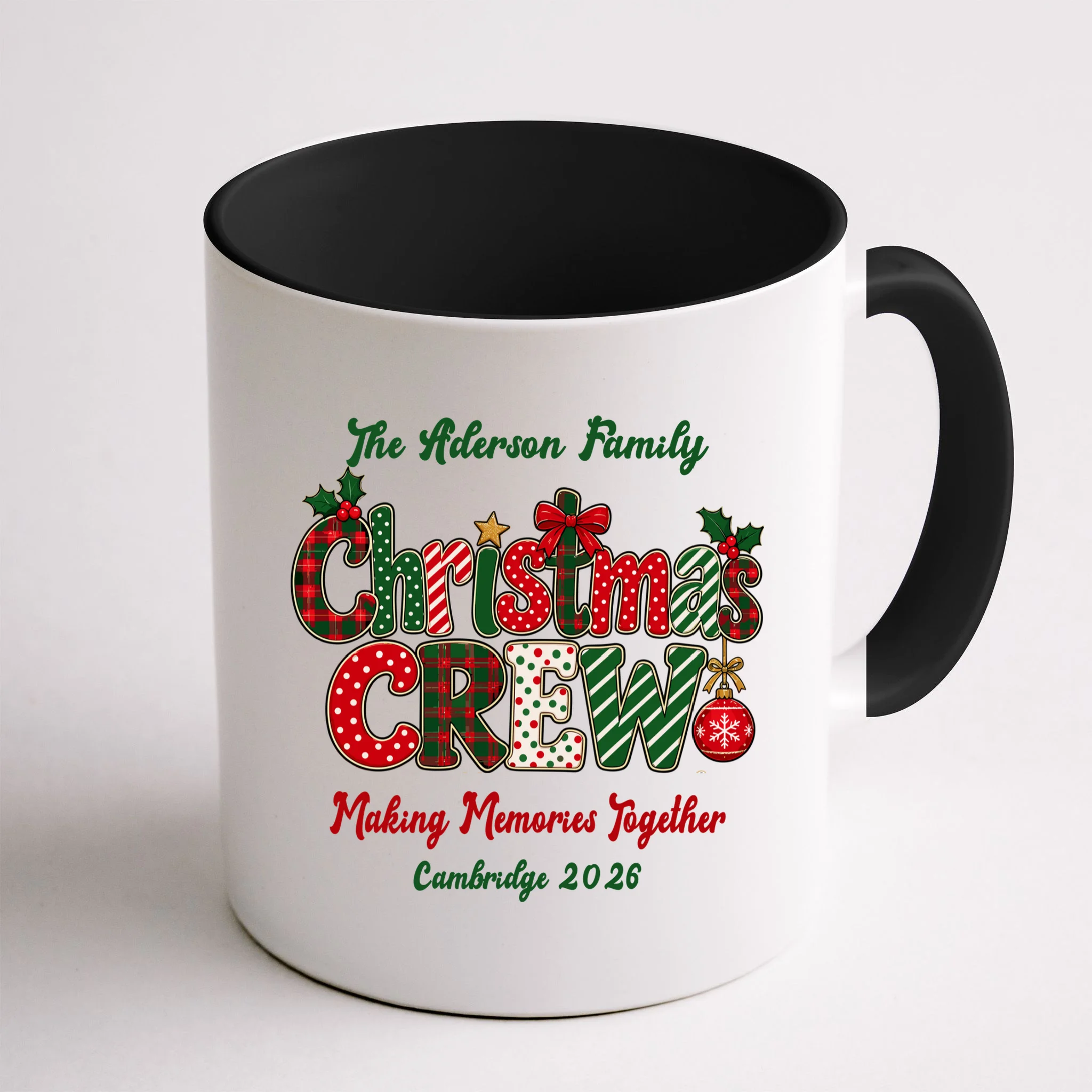 Family Christmas Crew Making Memories Together 2026 Mug - Back