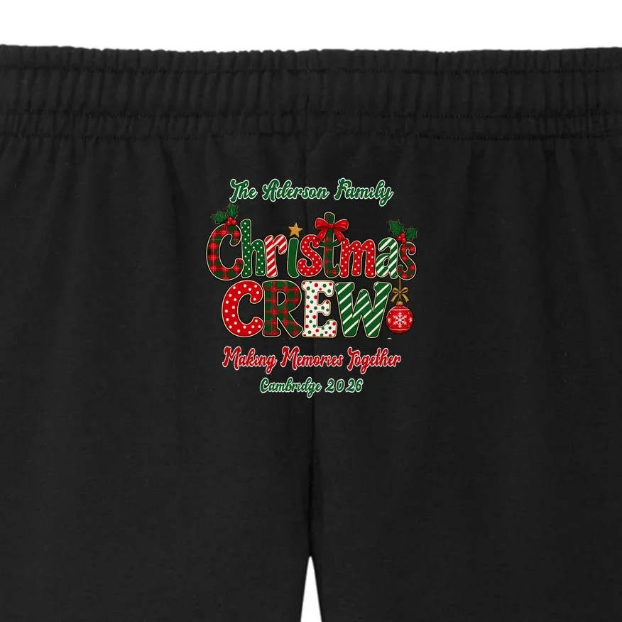Family Christmas Crew Making Memories Together 2026 Women's Fleece Sweatpants - Back - Close-up