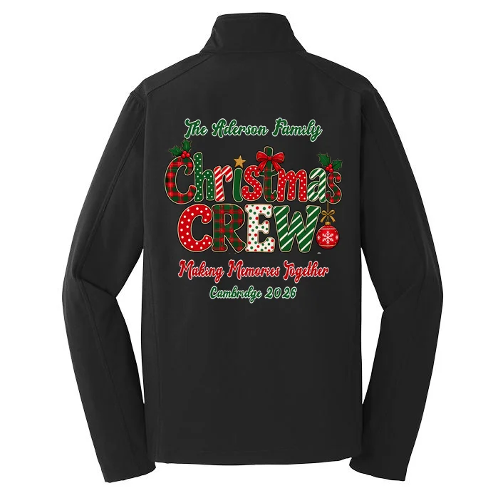 Family Christmas Crew Making Memories Together 2026 Men's Soft Jacket - Back - Close-up