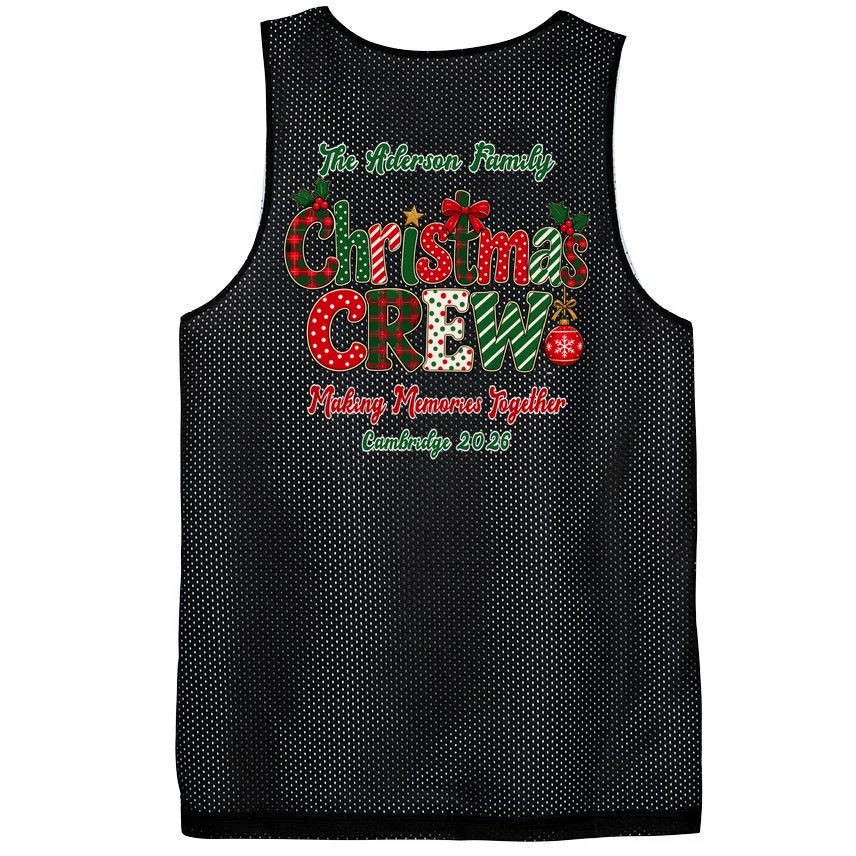 Family Christmas Crew Making Memories Together 2026 Men's Basketball Jersey - Back - Close-up