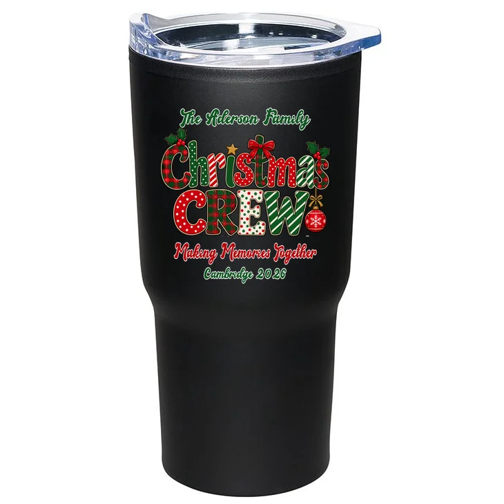 Family Christmas Crew Making Memories Together 2026 20oz Tumbler - Back