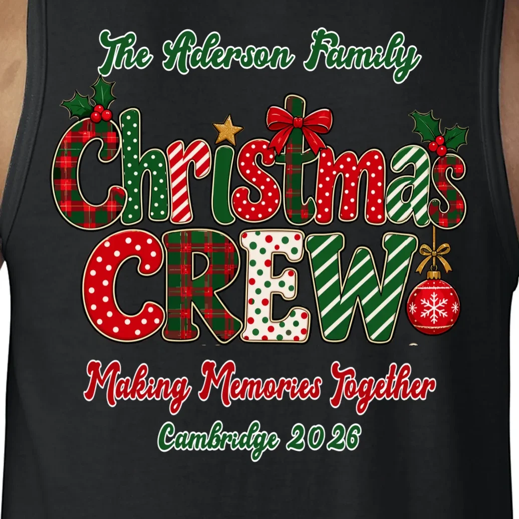 Family Christmas Crew Making Memories Together 2026 Men's Tank Top - Back - Close-up