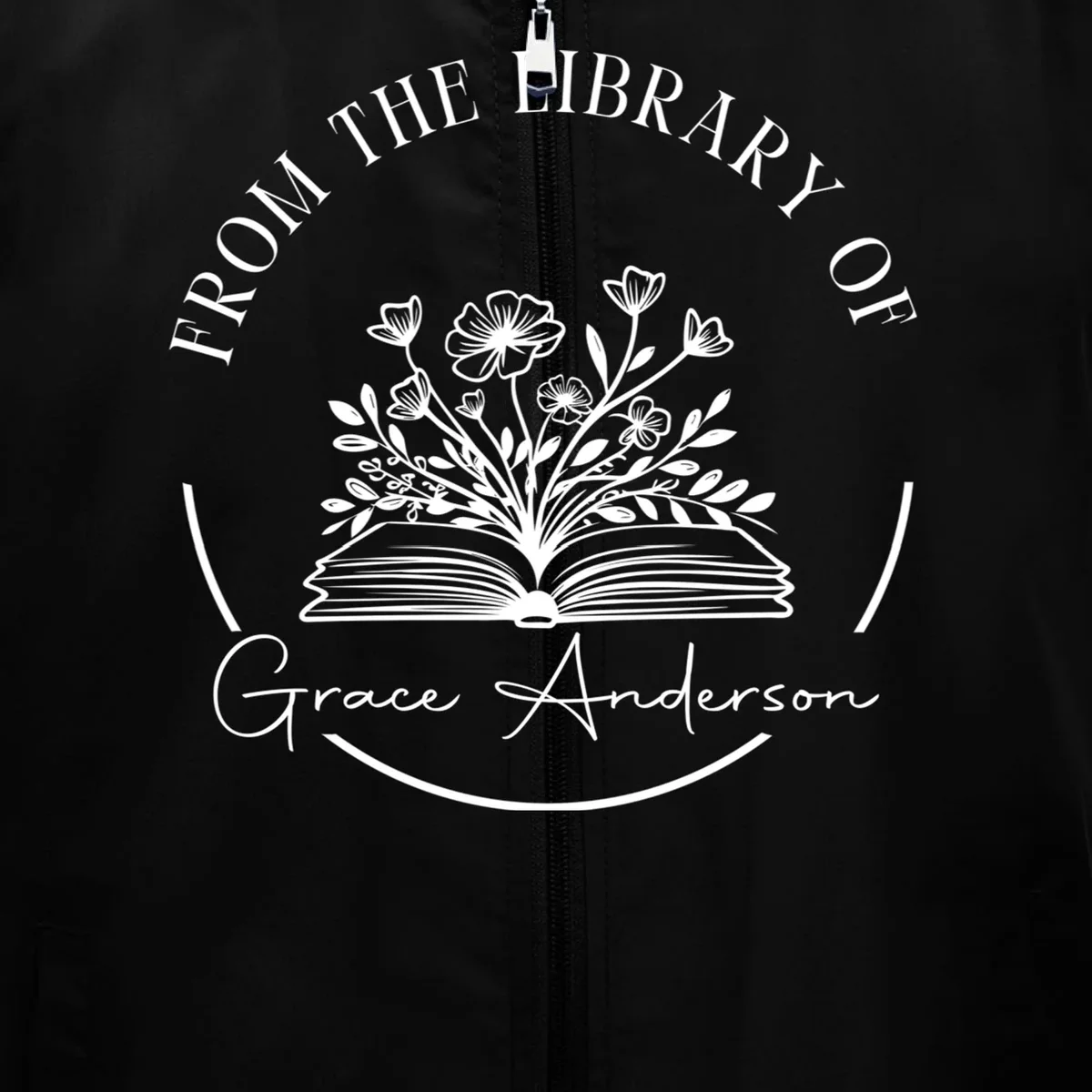 Personalized From the Library of Name Men's Vest - Front - Close-up