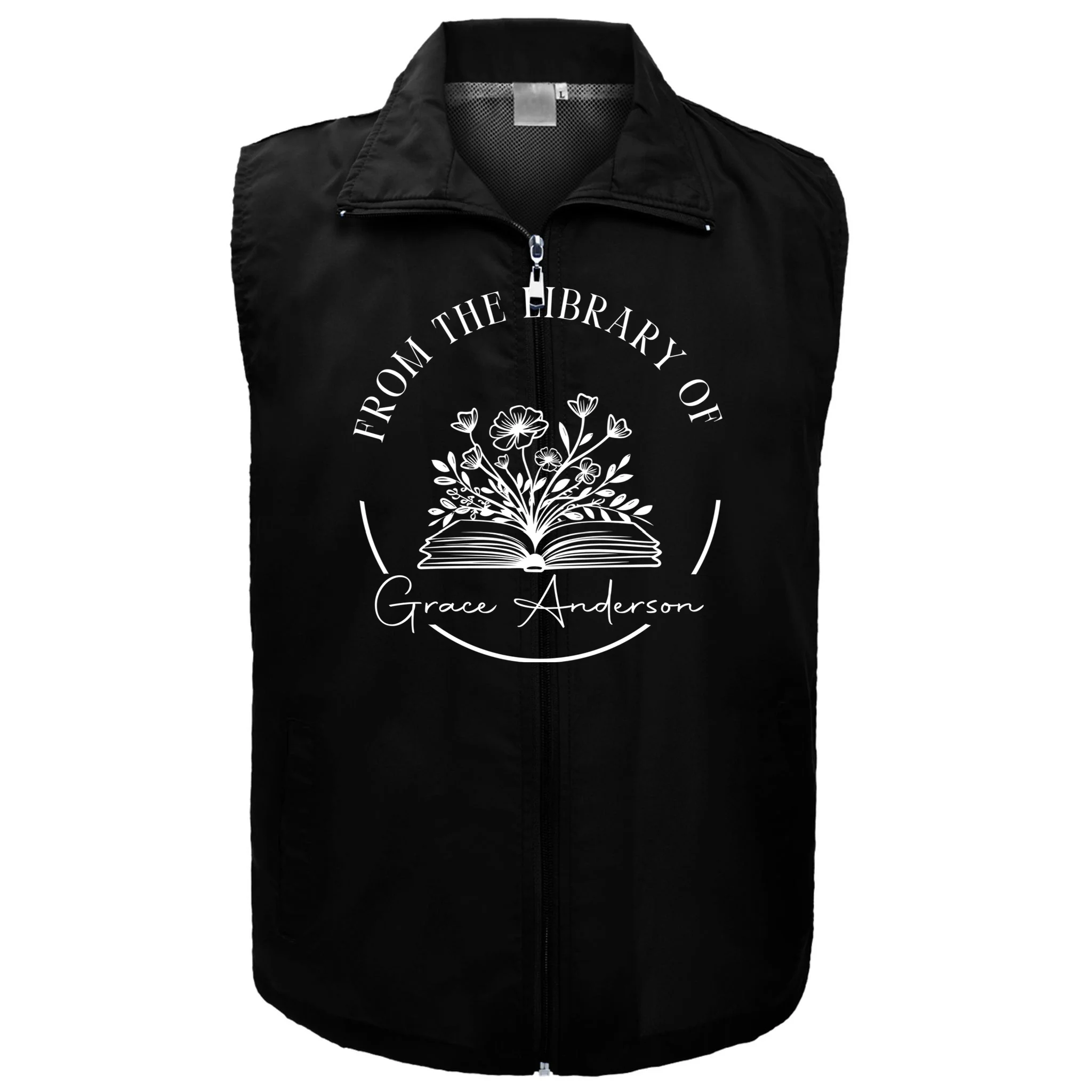 Personalized From the Library of Name Men's Vest - Front