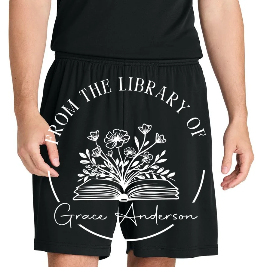 Personalized From the Library of Name Men's Shorts - Front 1