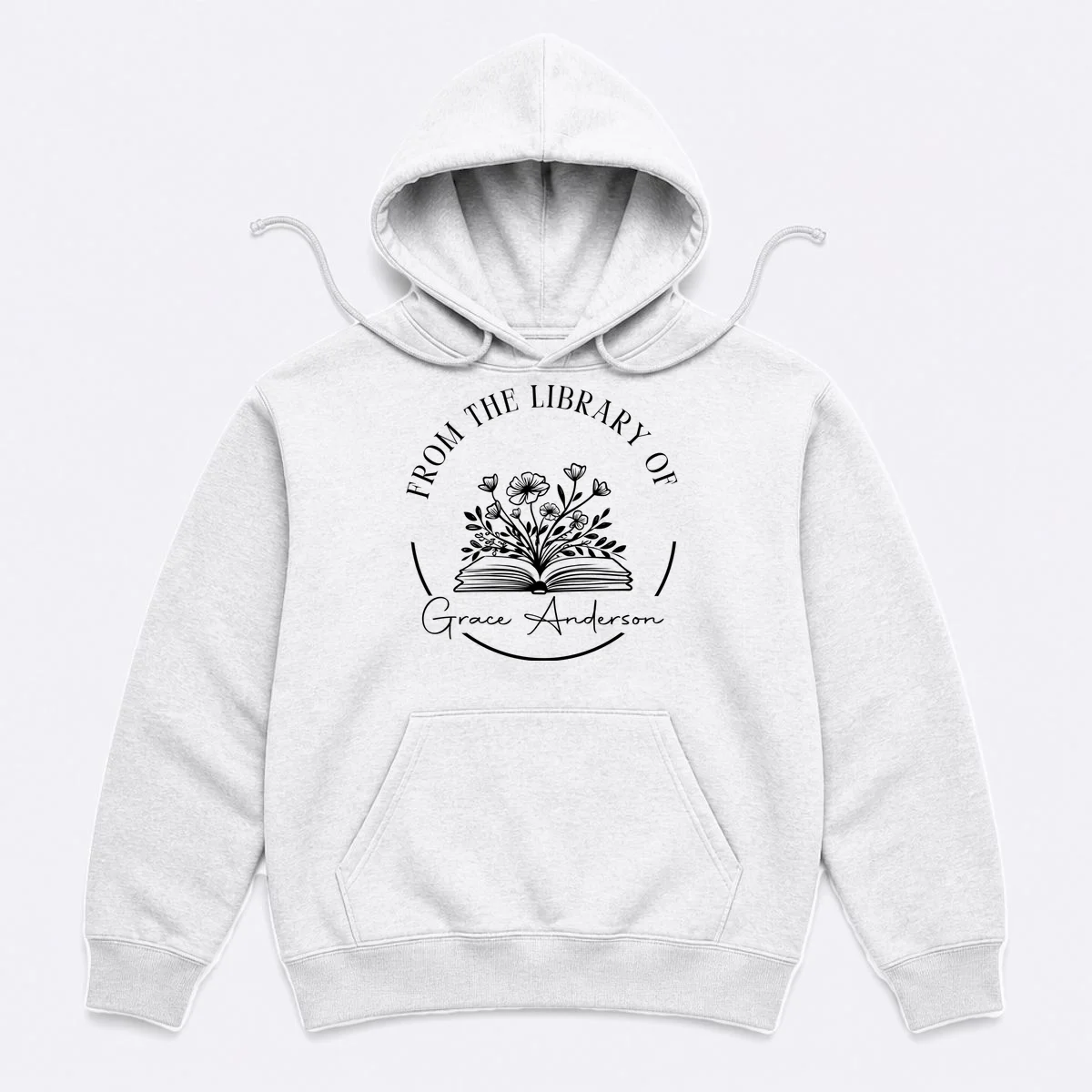 Personalized From the Library of Name Hoodie - Front