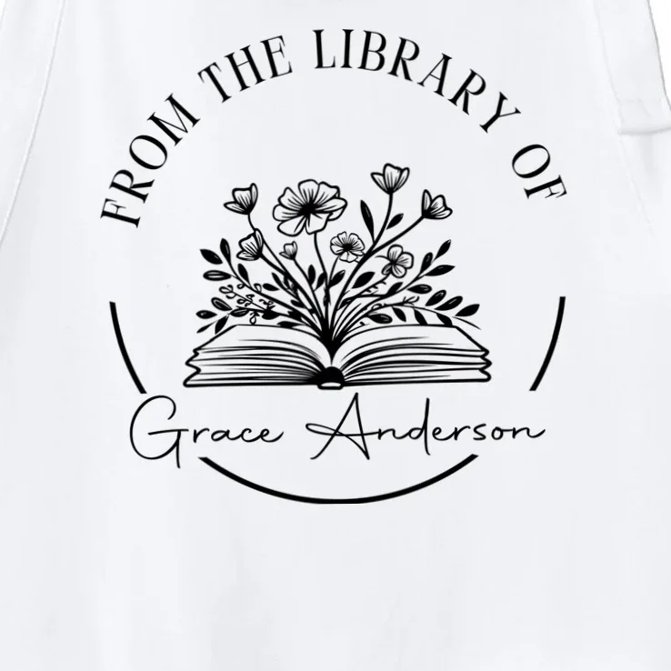 Personalized From the Library of Name Apron - Front - Close-up
