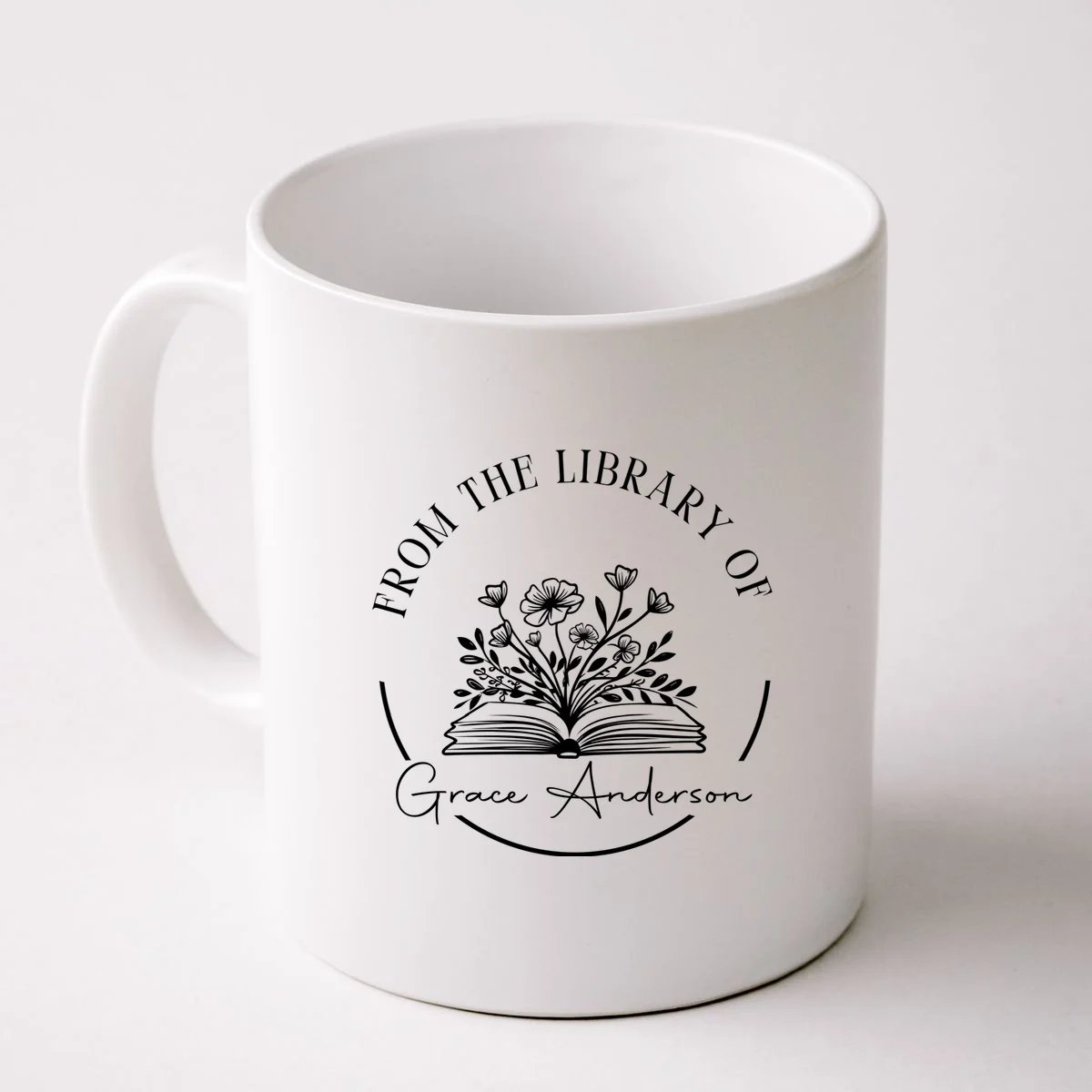 Personalized From the Library of Name Coffee Mug - Front