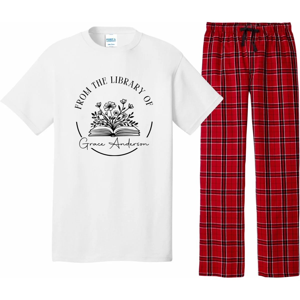 Personalized From the Library of Name Pajama Set - Front