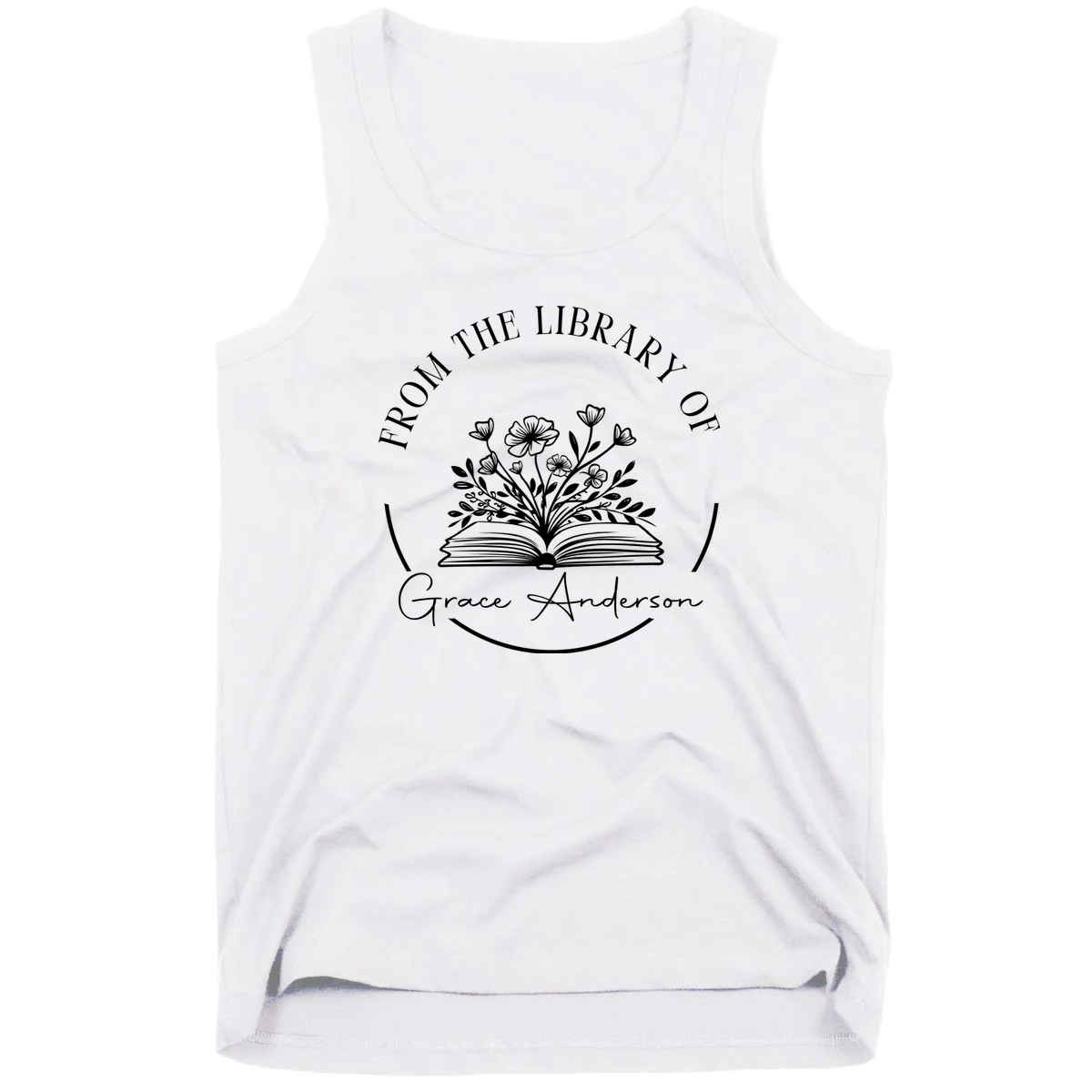 Personalized From the Library of Name Tank Top - Front