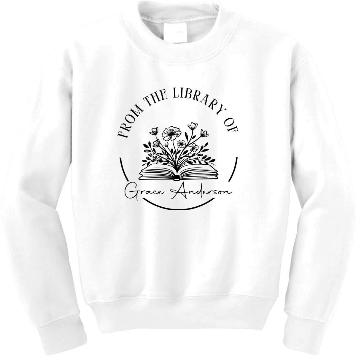 Personalized From the Library of Name Kids Sweatshirt - Front