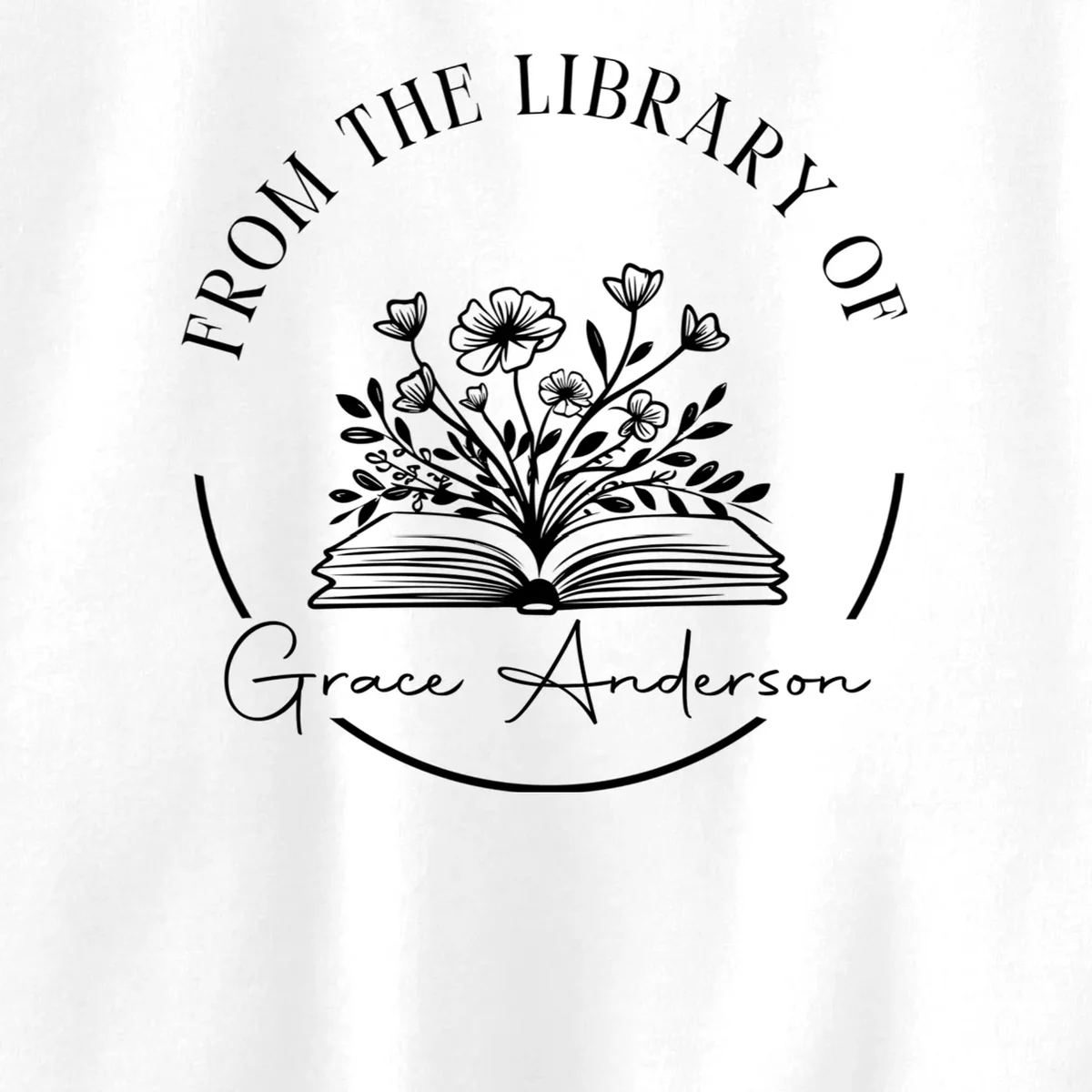 Personalized From the Library of Name Kids Sweatshirt - Front - Close-up