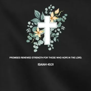 Floral Cross Christian Custom Bible Verse Kids Jacket - Front - Close-up