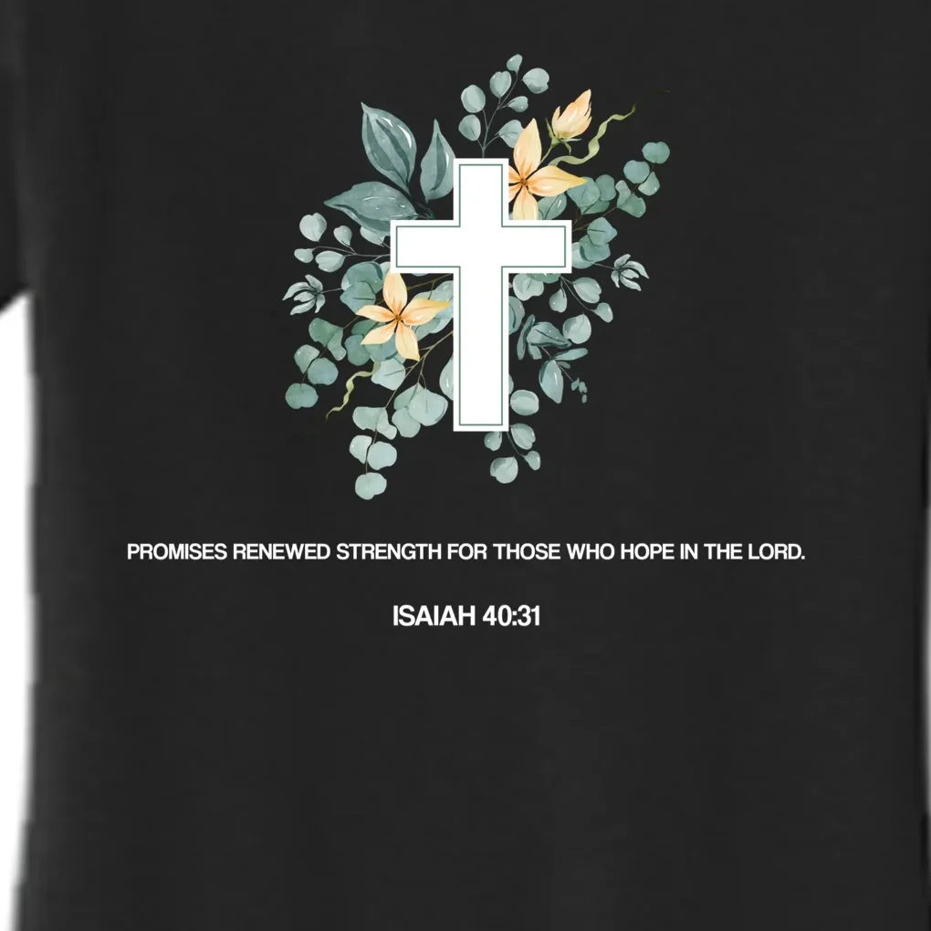 Floral Cross Christian Custom Bible Verse Women's Flannel Pajama Set - Front - Close-up