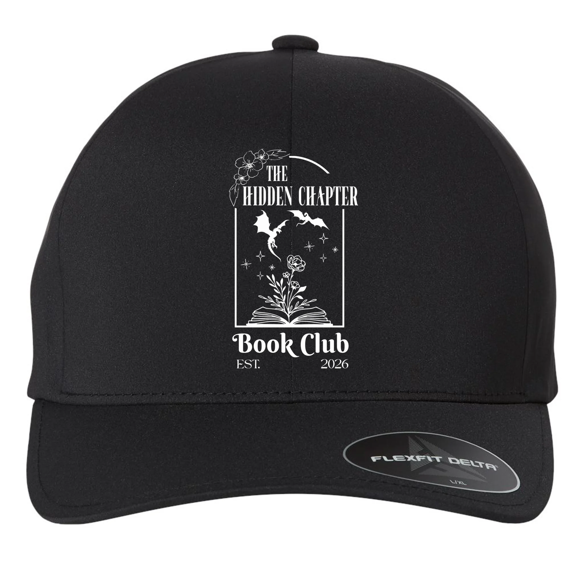 Fantasy Book Customizable Book Club Flexfit Men's Snapback Hat - Front