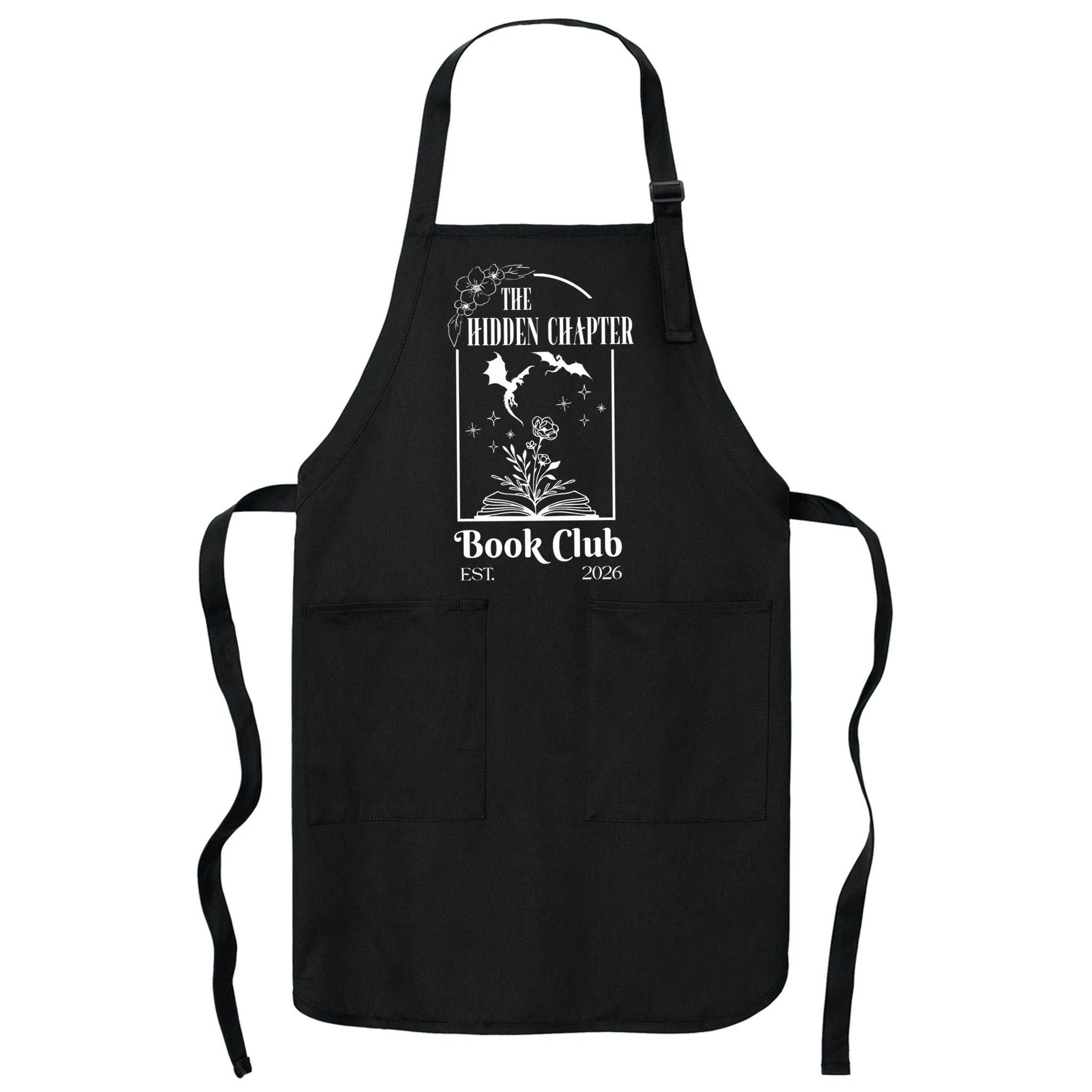 Fantasy Book Customizable Book Club Apron - Front