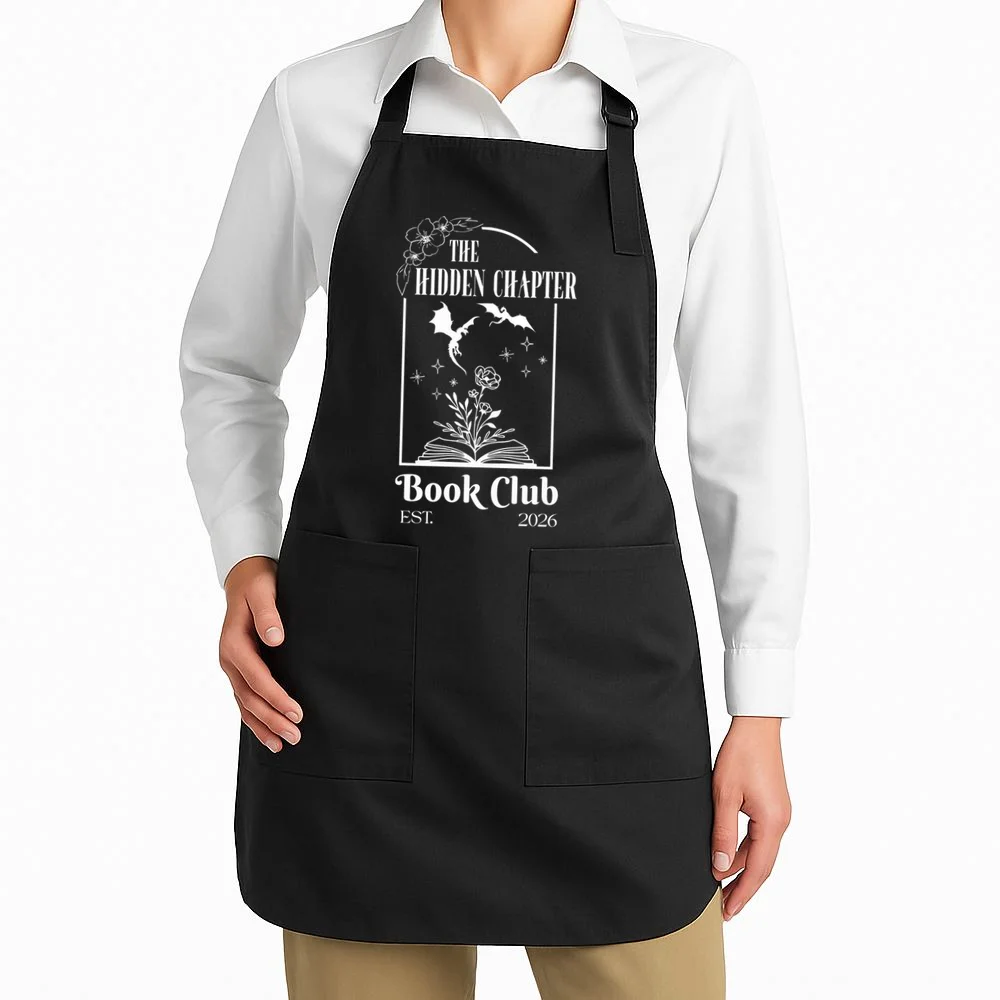 Fantasy Book Customizable Book Club Apron - Front 1