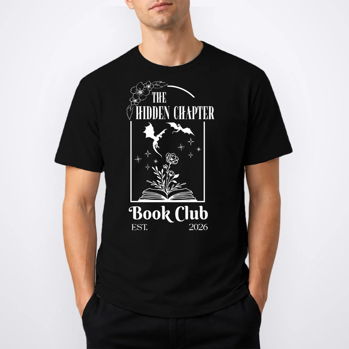 Fantasy Book Customizable Book Club T-Shirt - Front 1