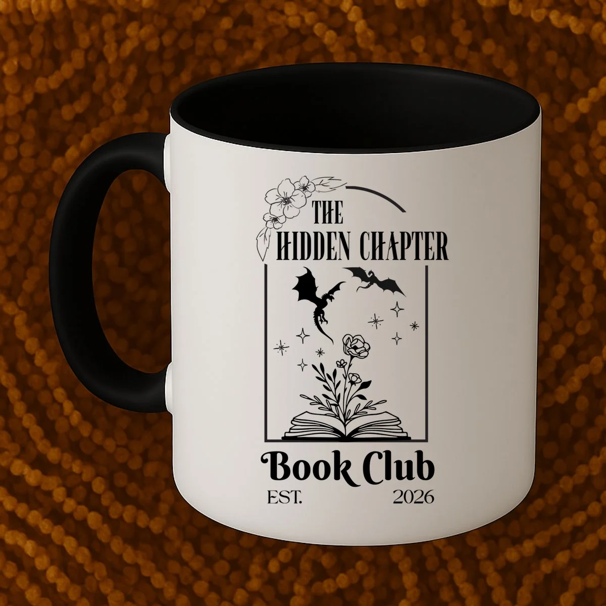 Fantasy Book Customizable Book Club Coffee Mug - Front 1