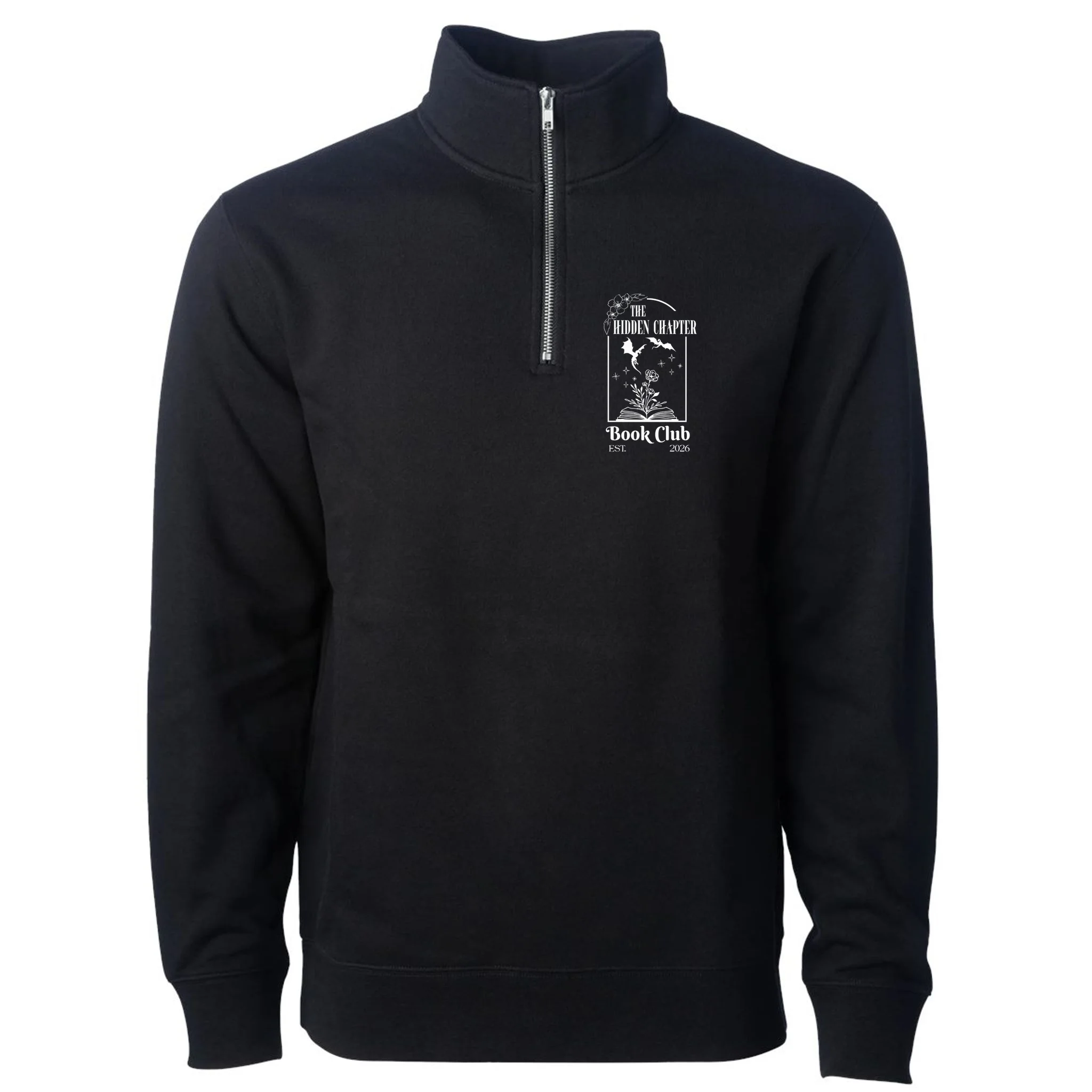 Fantasy Book Customizable Book Club Men's Pullover Quarter Zip - Front