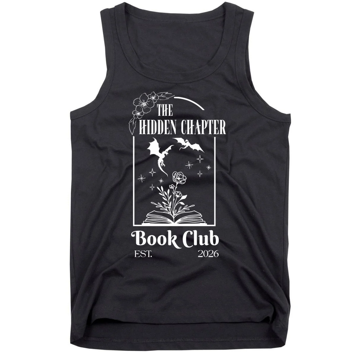 Fantasy Book Customizable Book Club Tank Top - Front