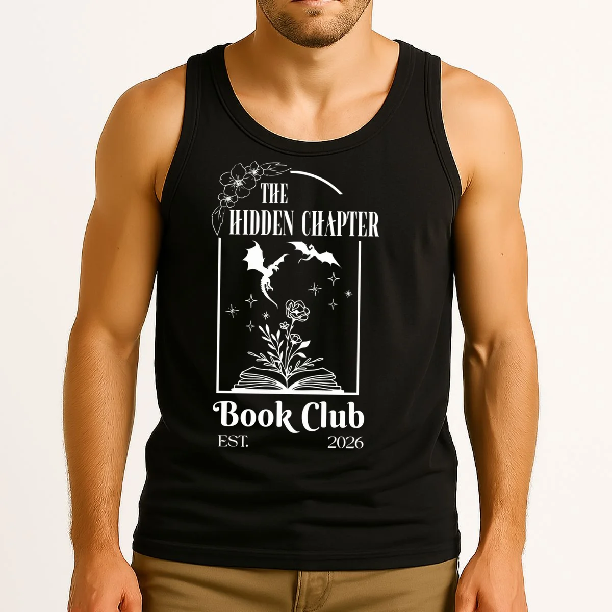 Fantasy Book Customizable Book Club Tank Top - Front 2