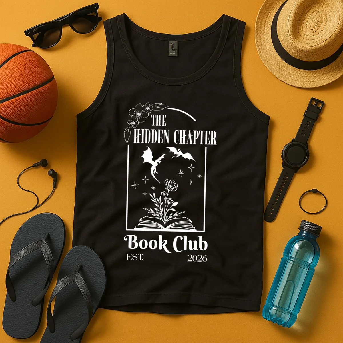 Fantasy Book Customizable Book Club Tank Top - Front 3