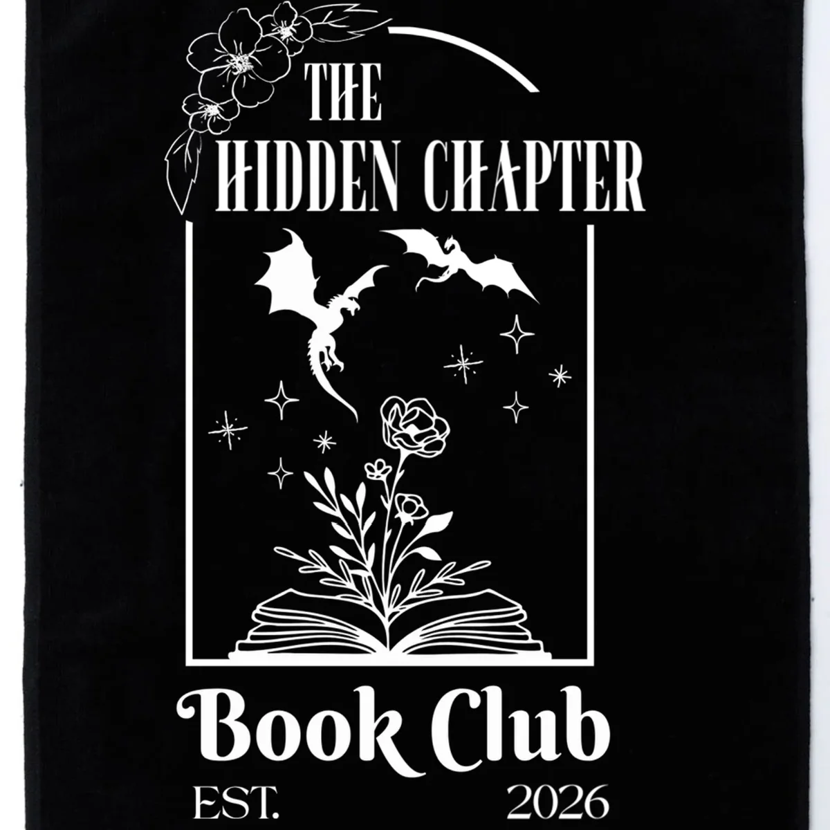 Fantasy Book Customizable Book Club Golf Towel - Front - Close-up