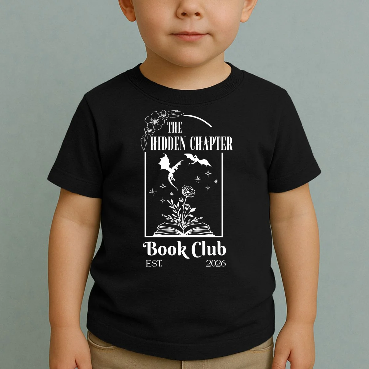 Fantasy Book Customizable Book Club Toddler T-Shirt - Front 1