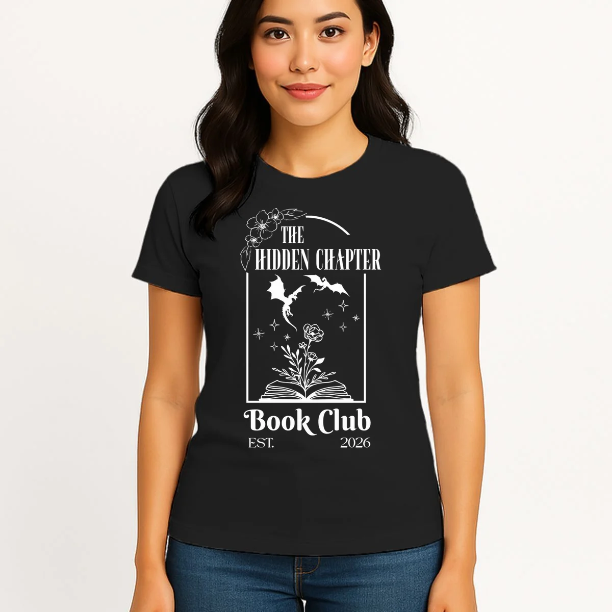 Fantasy Book Customizable Book Club Women's T-Shirt - Front 3