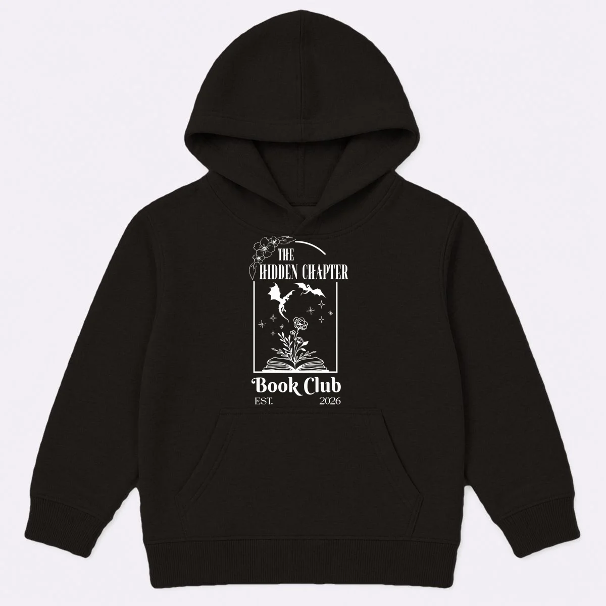 Fantasy Book Customizable Book Club Kids Hoodie - Front