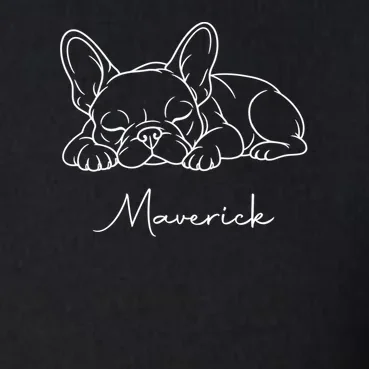 French Bulldog Frenchie Customizable Name Men's Pullover Quarter Zip - Front - Close-up